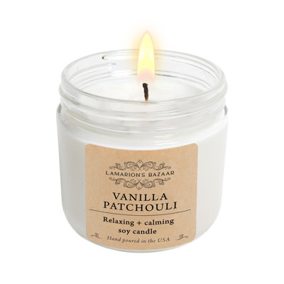 Bougie parfumée Vanille Patchouli - Bougie de soja apaisante