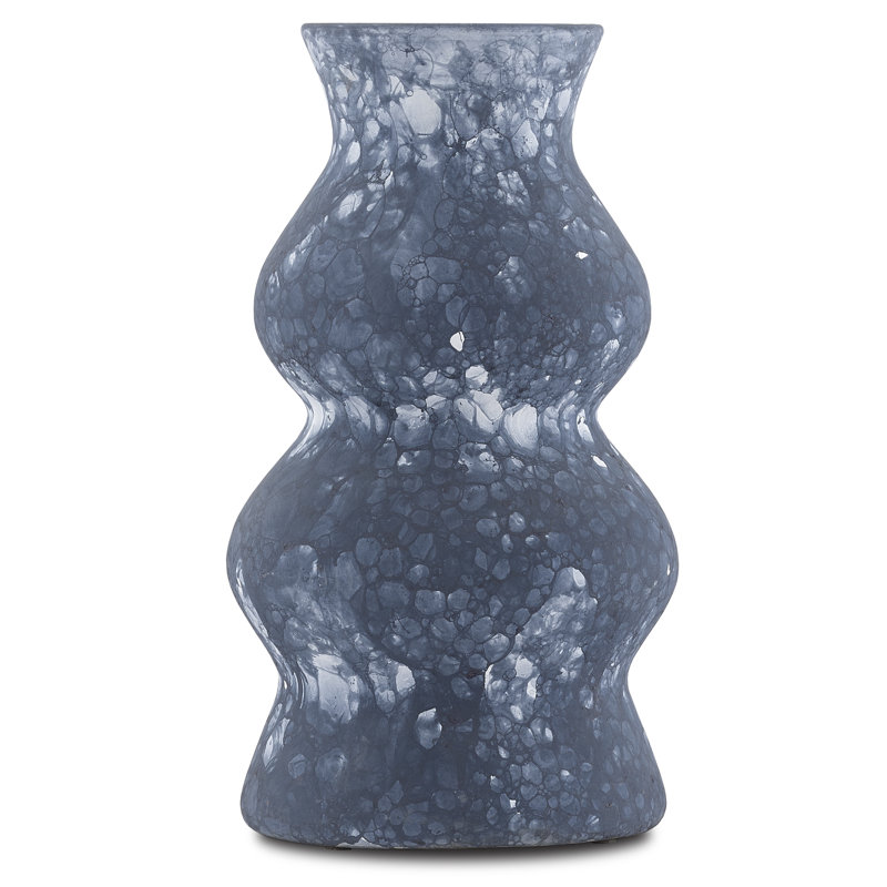 Vase de table Phonecian, Bleu marine/blanc, H 12,25 po x l 6,75 po x P 6,75 po