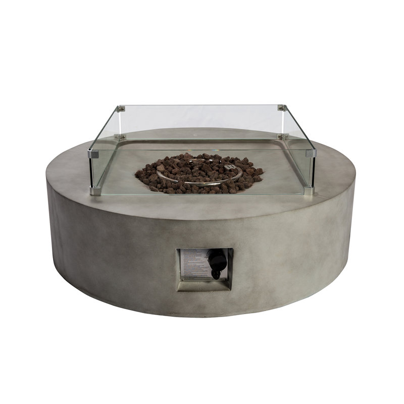 Hood Round Concrete Propane Smokeless Fire Pit