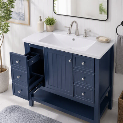 Meuble-lavabo 36 po avec lavabo et rangement polyvalent