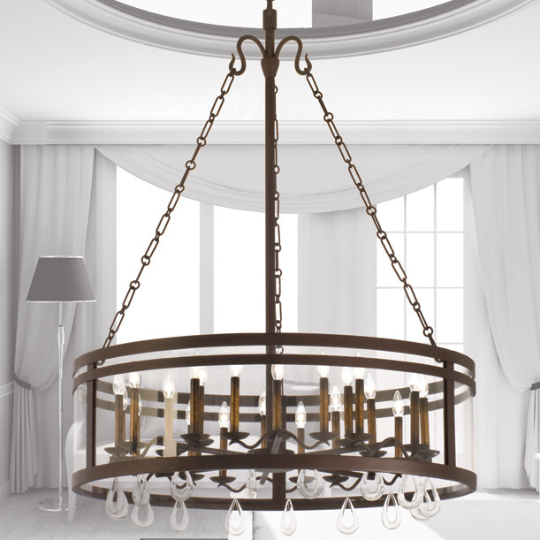 Lustre en bronze Morris LT de Kalco