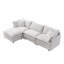 Canapé modulaire de 105 po en tissu de chenille rembourré de 105 po avec canapé à 3 places et repose-pieds