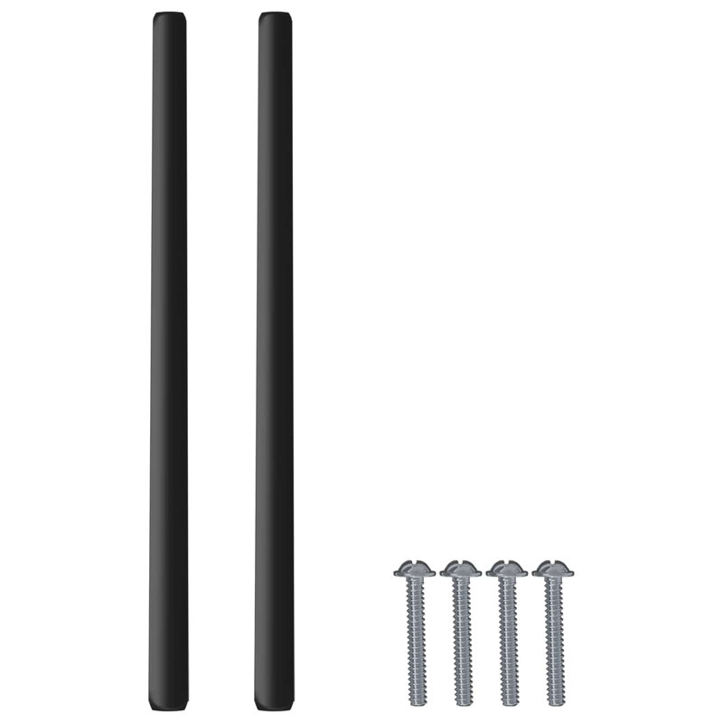 Vidaxl Handle Wall-Mounted Black Aluminium Furniture Cabinet D-Pull Storage