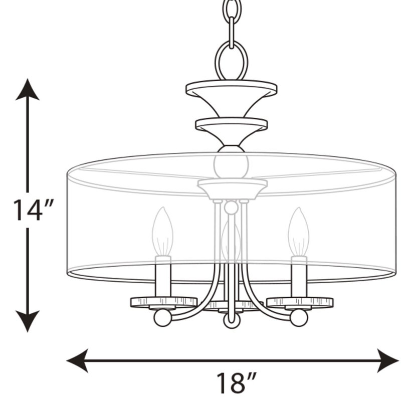 Elia 3 - Light Dimmable Drum Chandelier