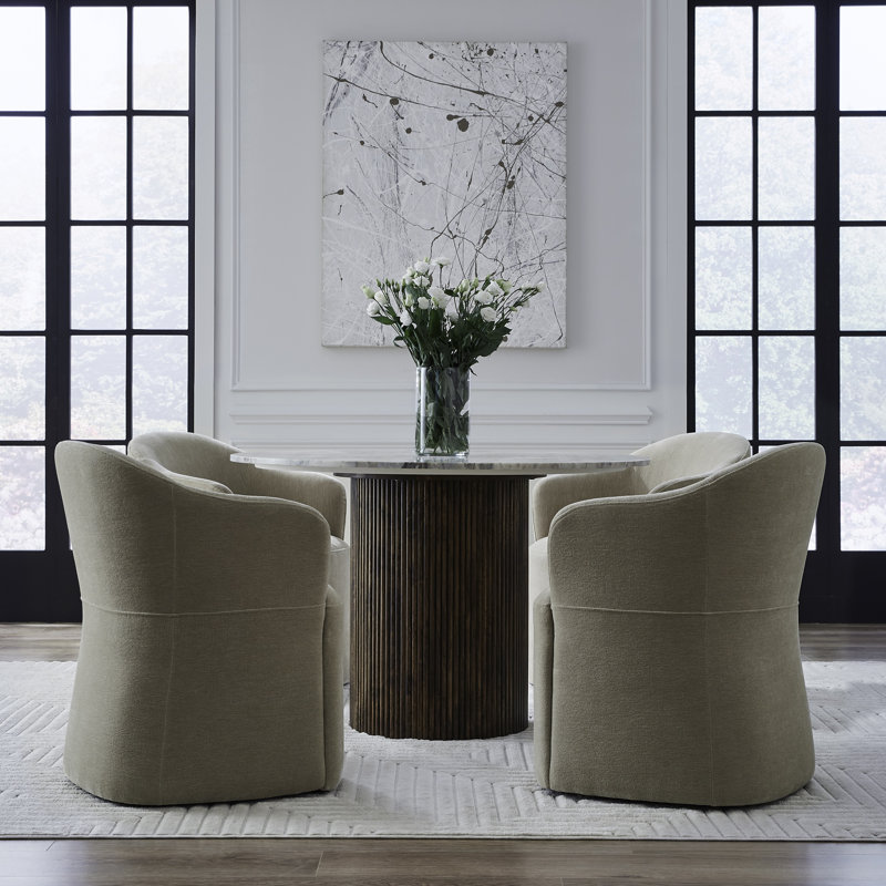 Ensemble de 4 chaises de salle à manger Faouzi, Crème