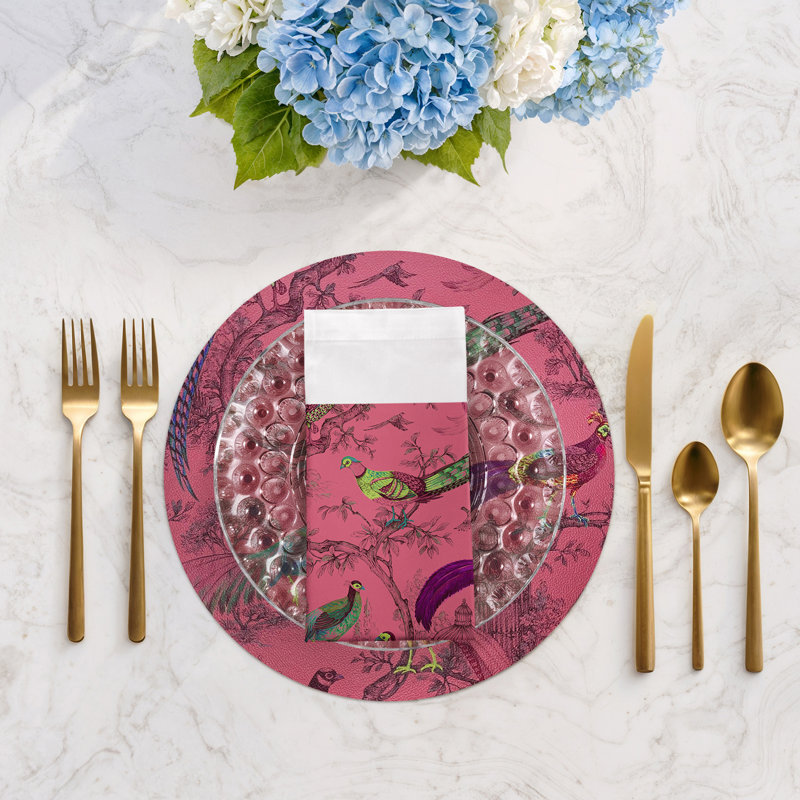 Pheasant Fall Sauvage Cotton Sateen Dinner Napkins, Paprika