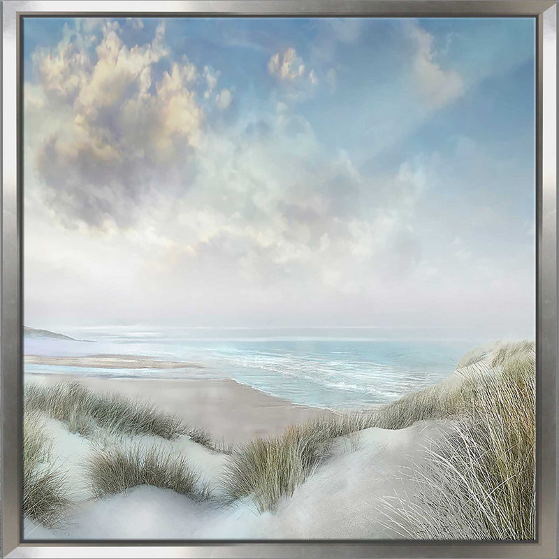 «Windswept III (Square)» par Mike Calascibetta, reproduction, Cadre flottant argent, H 27,5 po x l 27,5 po x P 2 po