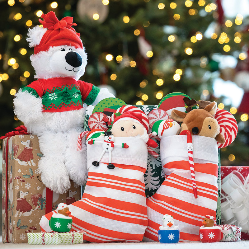 Non Woven Candy Cane Stocking