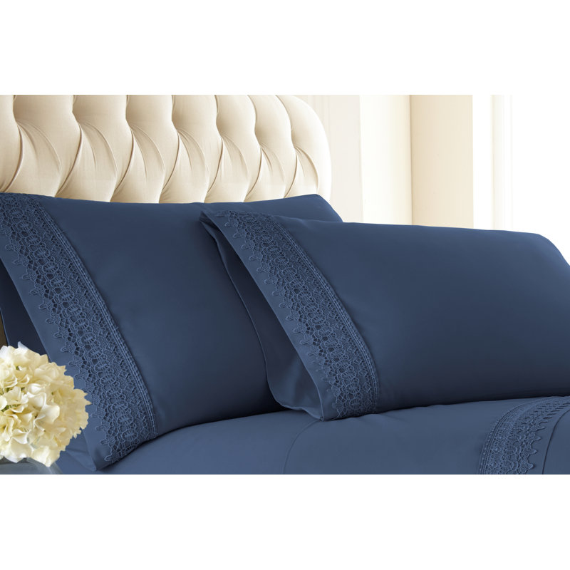 Deux taies d'oreiller en microfibre Eldon par Southshore Fine Linens, Grand, Bleu foncé
