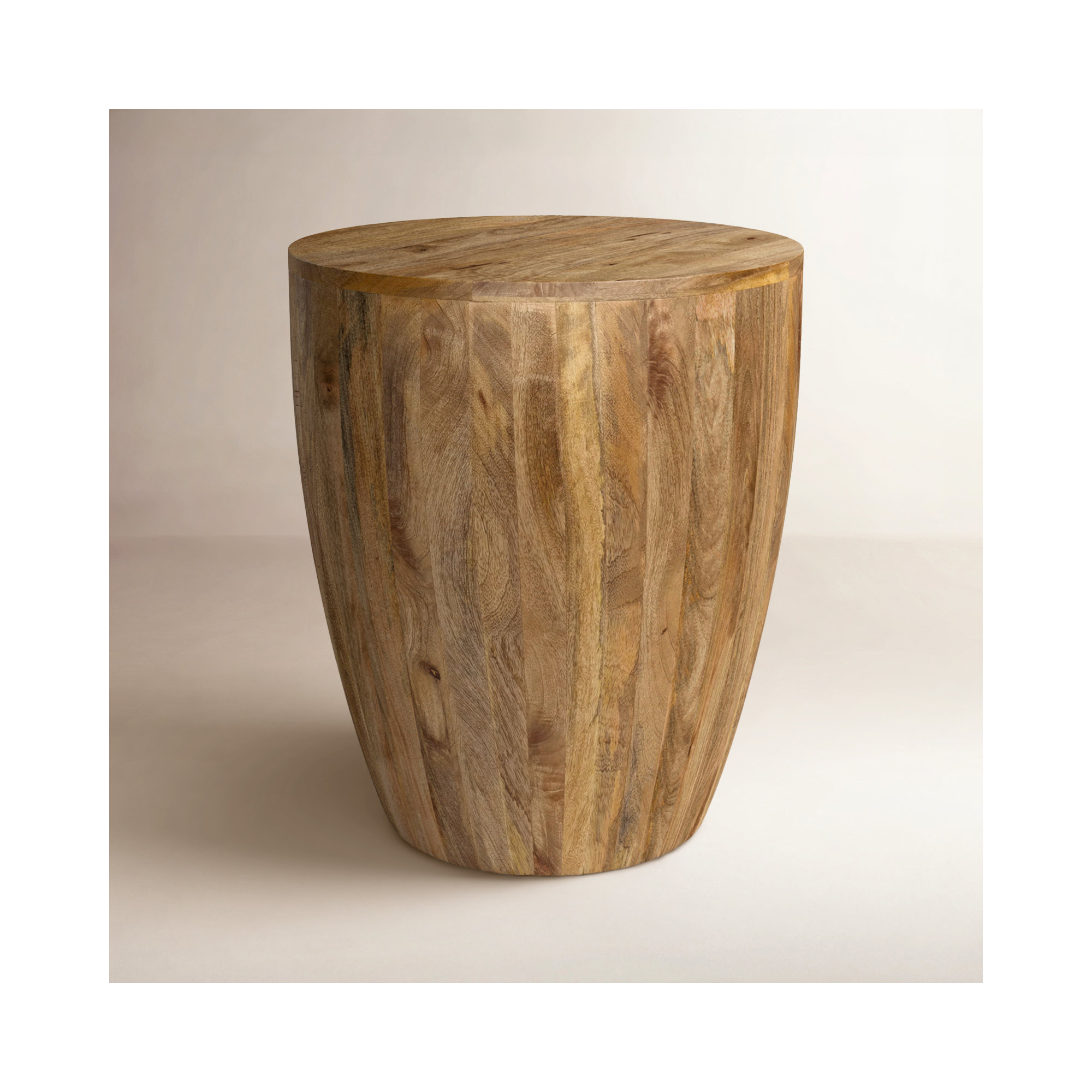 Vivenne Mango Wood End Table, Natural