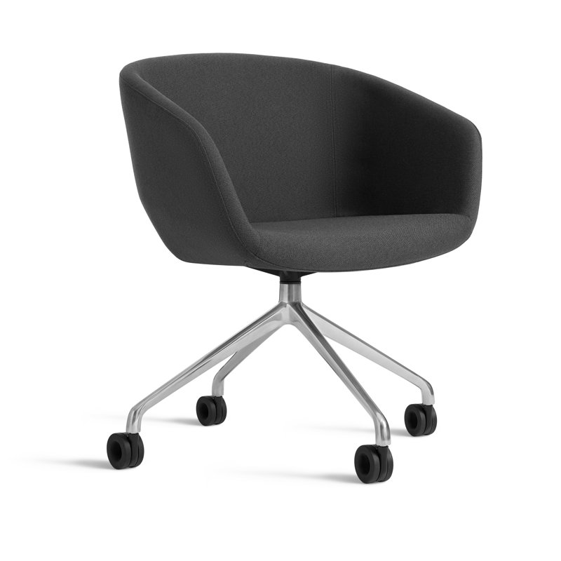 Chaise de travail hôte en velours tempête, Maharam - fusion avec panda
