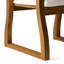 Chaises de salle à manger d'extérieur durables en bois d'acacia avec coussins résistants aux intempéries