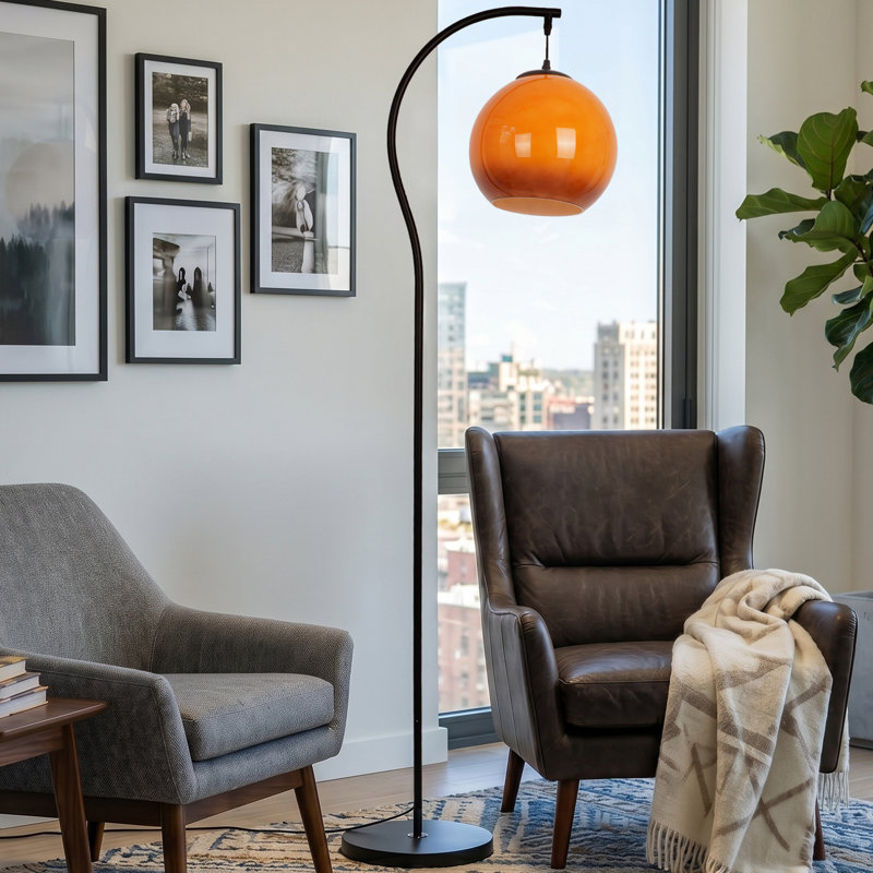 Lampe sur pied en verre Sunset