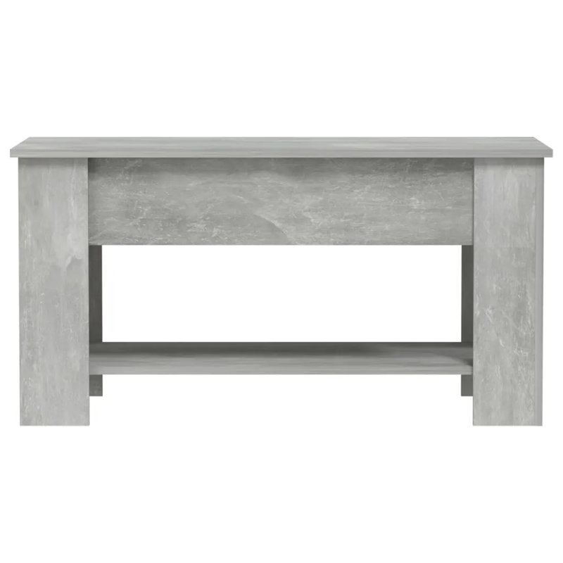 Husna Lift Top Four Leg Coffee Table with Storage, Light Grey