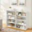 Armoire de rangement à CD réglable, 6 tablettes, détachables en deux, convenant au salon, haute qualité, étagère de 8 couches de profondeur 23,27 po, poids net de 4 32 lb-121388321