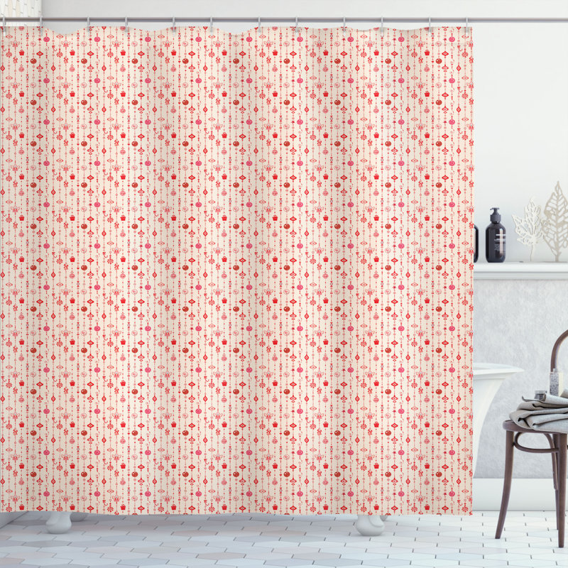 Ensemble de rideau de douche + crochets, H 69 po x l 105 po