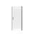 34"W x 72"H Single-Door Shower Door With Matte Black Aluminum Alloy And 0.24" Tempered Glass Shower Door