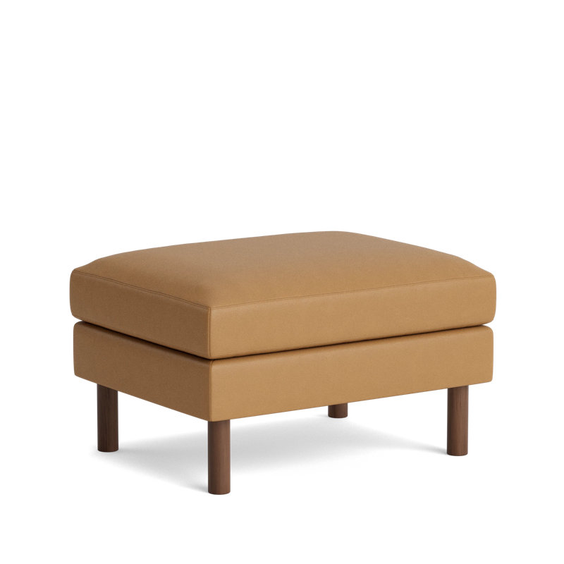 Laguna Ottoman, Leather - Butterscotch