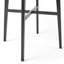 Table de salle à manger à hauteur de bar moderne 42 po, pieds en bois d'hévéa et plateau en stratifié, finition marbre Paladina, noir-128514815
