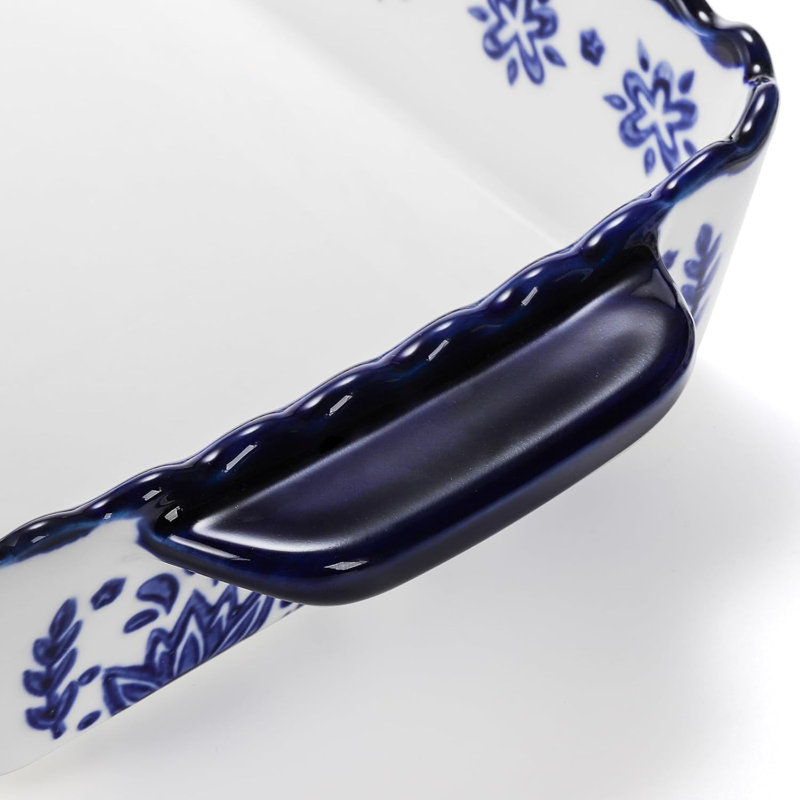 3 Pack Porcelain Bakeware Set, Rectangular Baking Dishes, Lasagna Pan for Cooking