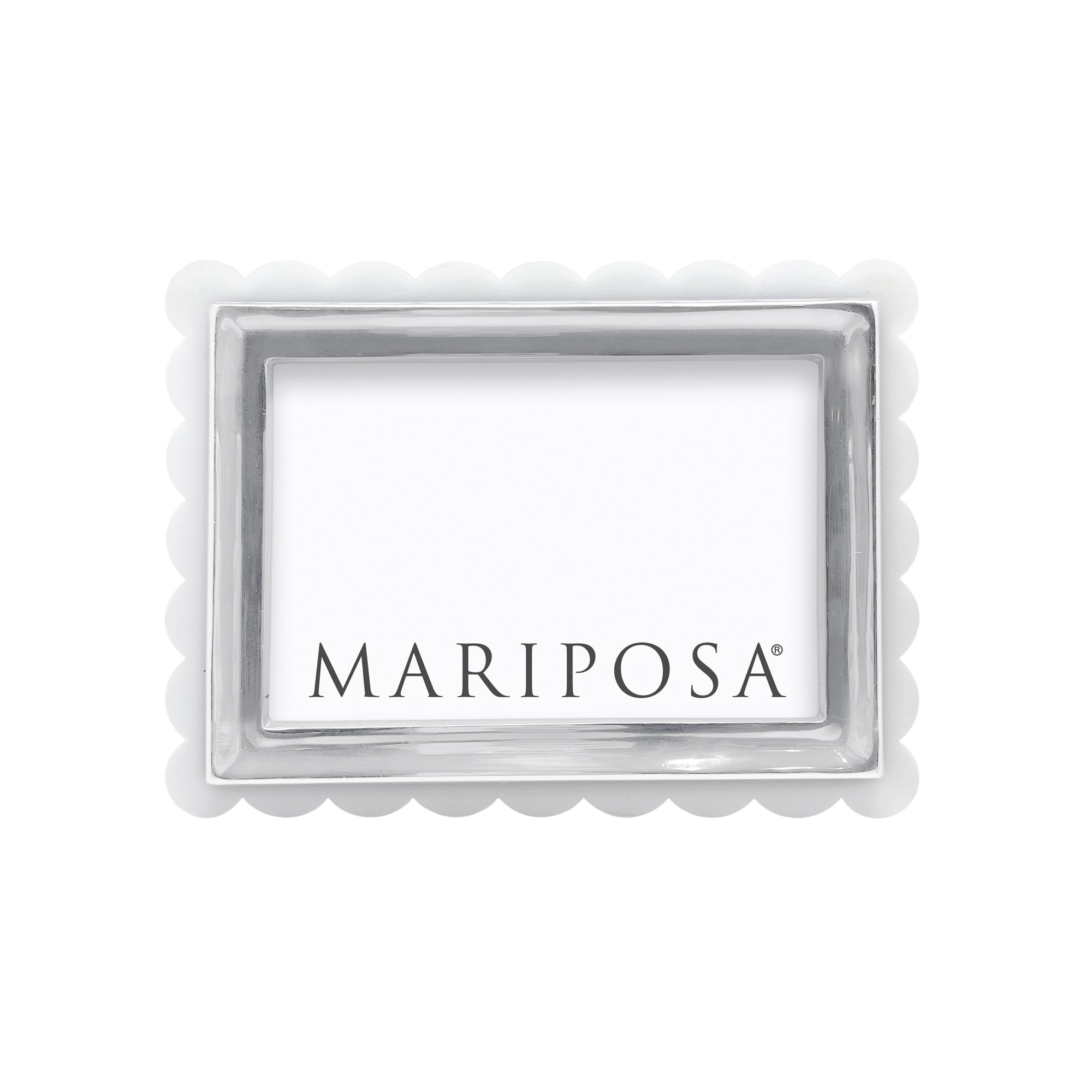 Metal Picture Frame, White, 4" W x 6" H