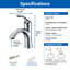  Single Hole Bathroom Faucet with Drain, Single Handle Bathroom Faucet with Pop Up Drain Stopper-104345586