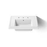 Tresham® Ceramic 24" Pedestal Bathroom Sink with Overflow