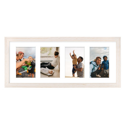 Cadre blanc en bois collage