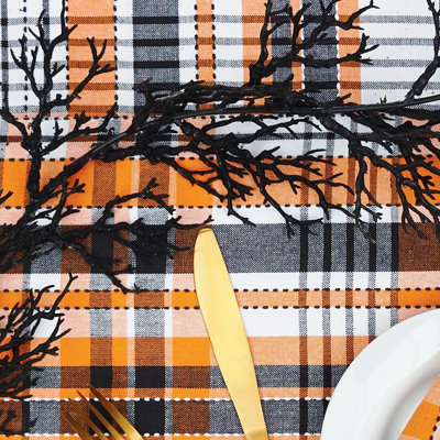 Barrand Zelda Plaid Halloween Cotton Cotton Table Runner