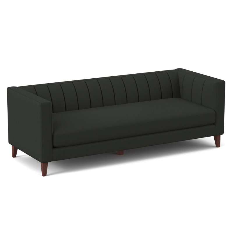 Canapé Provo, Velours performance vert forêt Bella, H 31 po x l 58 po x P 34 po