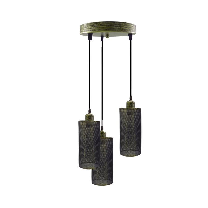 Tonks 3 - Light Cluster Pendant, Brushed Brass
