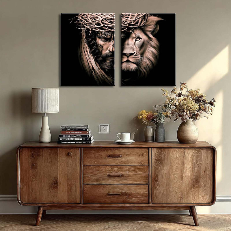 2 Piece Wrapped Canvas Wall Art, 40 cm H x 120 cm W