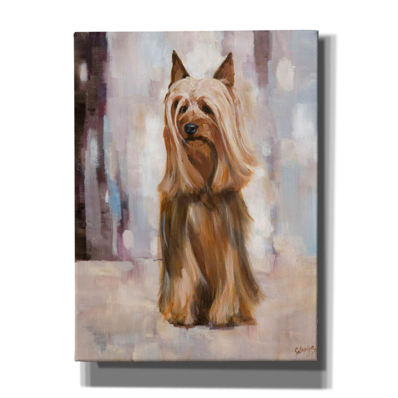 «Bakyt Silky Terrier L» sur toile par Solveiga, H 54 po x l 40 po x P 1,5 po