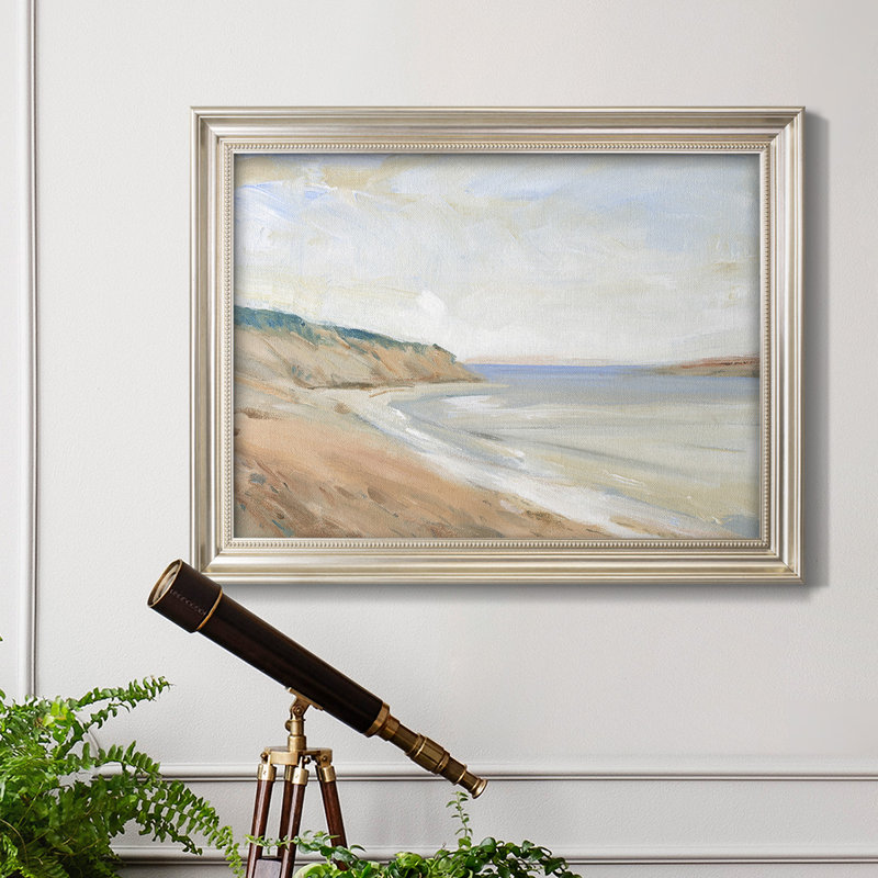 Shoreline Study I " Shoreline Study I " Painting Print, No Mat, Gold Floater Framed Canvas, 32" W x 23" H