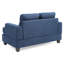 Causeuse chic transitionnelle en bleu marine-1911099013