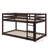 Wood Twin Over Twin Low Bunk Bed With Ladder-1014741959