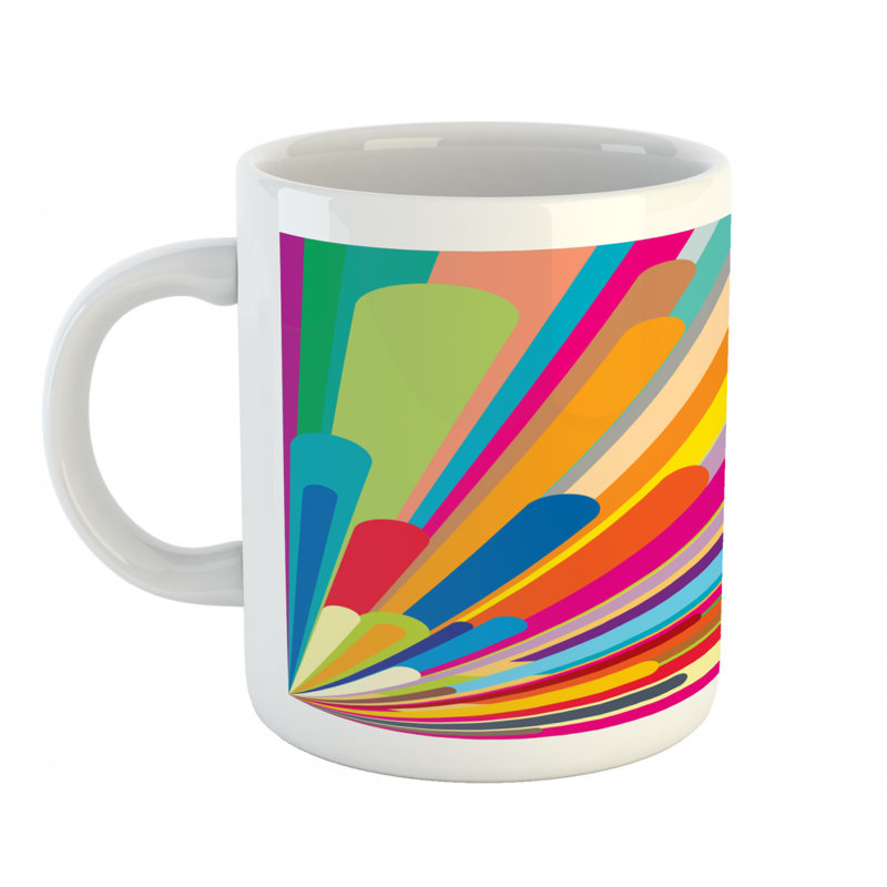 Grande tasse à café arc-en-ciel