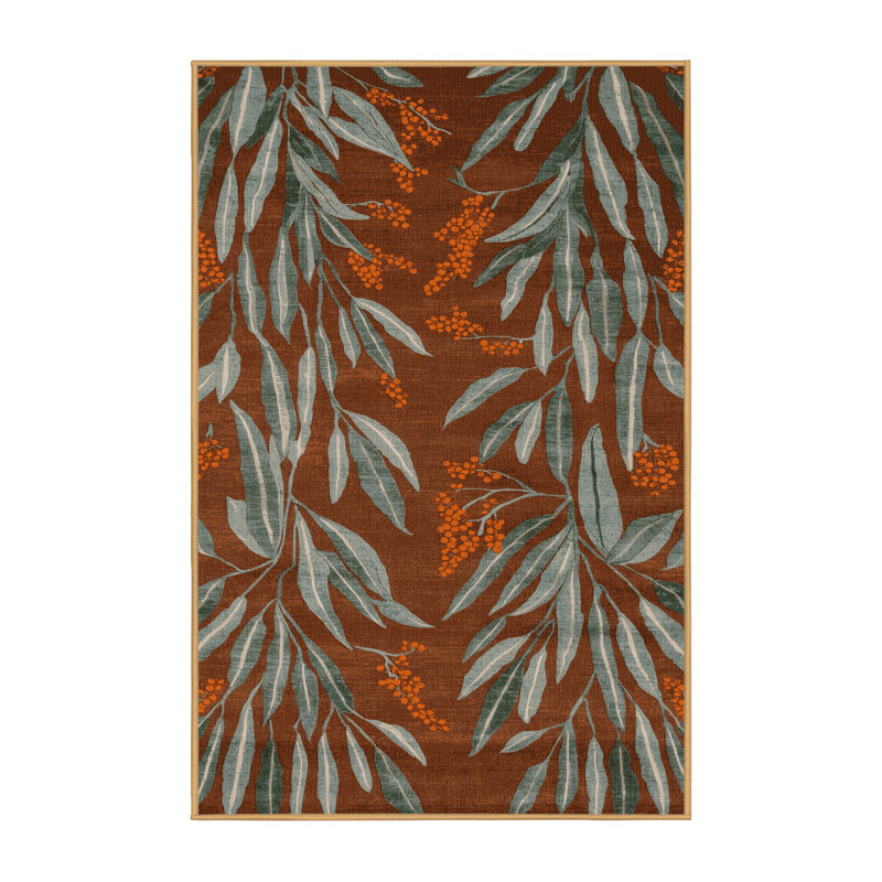  Tapis lavable à l'argousier, Rectangulaire 3 pi x 5 pi