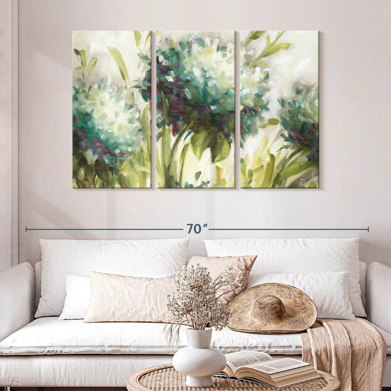 Harnek Hydrangea Field I, 32" H x 50" W