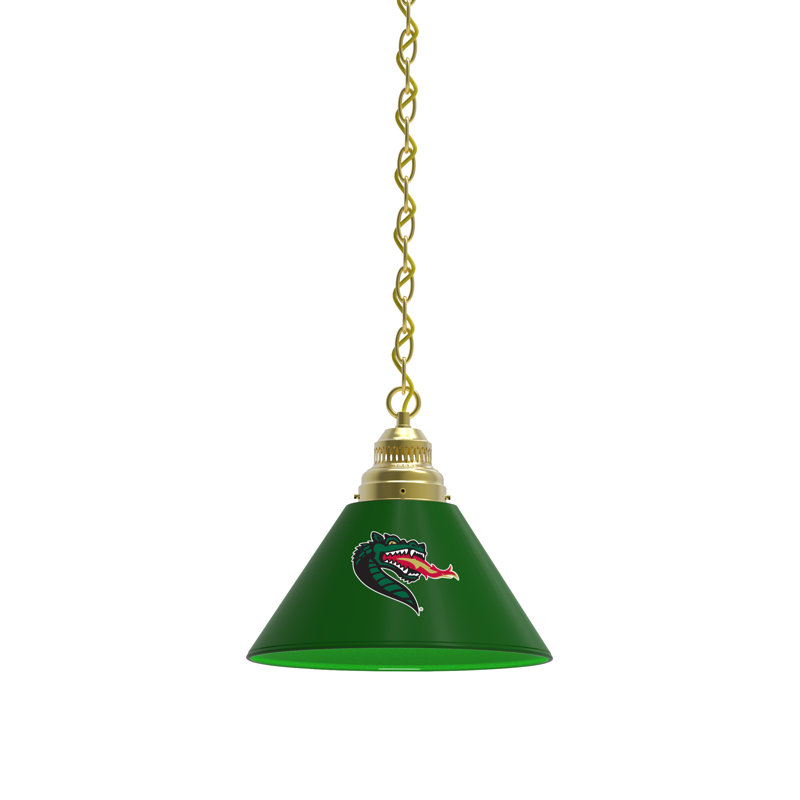 Luminaire suspendu conique à 1 lumière NCAA, Laiton, Blazers de UAB