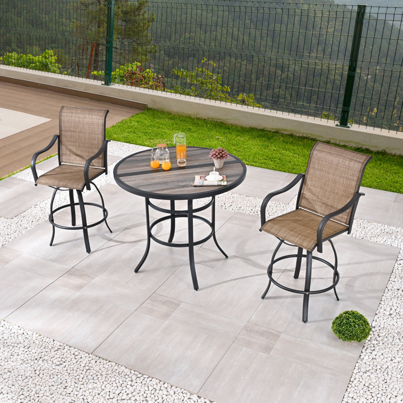 Ensemble bistro long pour 2 personnes Aatish, Beige