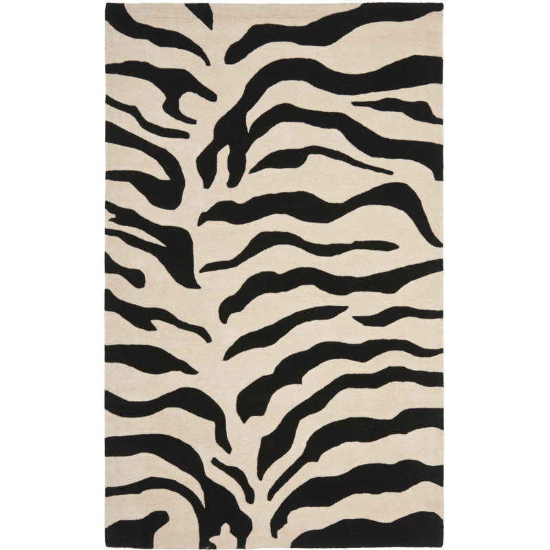 Christoper Hand Tufted Wool Pile Animal Print Rug, Rectangle 2' x 3'