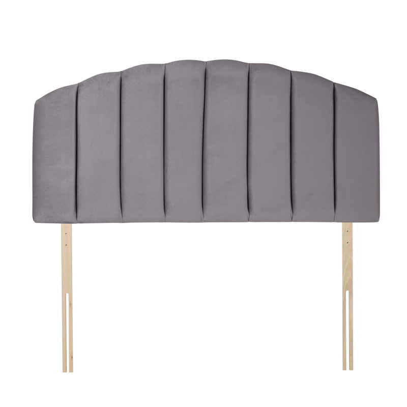 Merlin Upholstered Headboard, Double (4'6), Charcoal Velvet