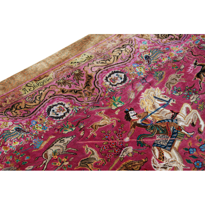 Rug & Kilim’S Modern Classics Pictorial Rug In Red, Brown, Pink Tones