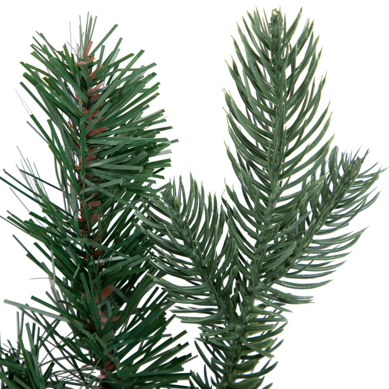 Lush Eden Pine 26" Artificial Christmas Wreath with Ribbon Accents