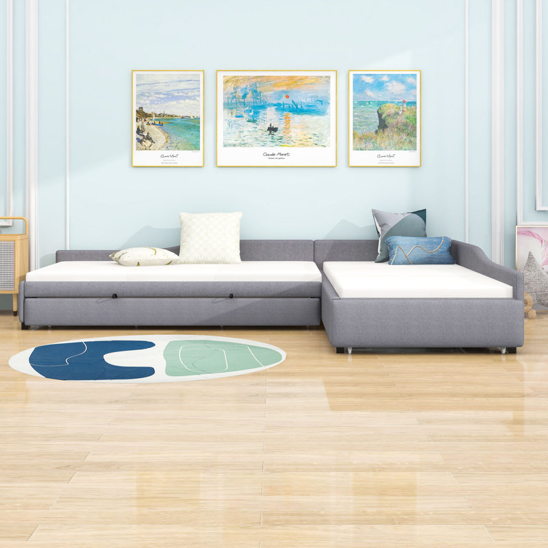 Lit de jour simple avec couchette Schock, Grey