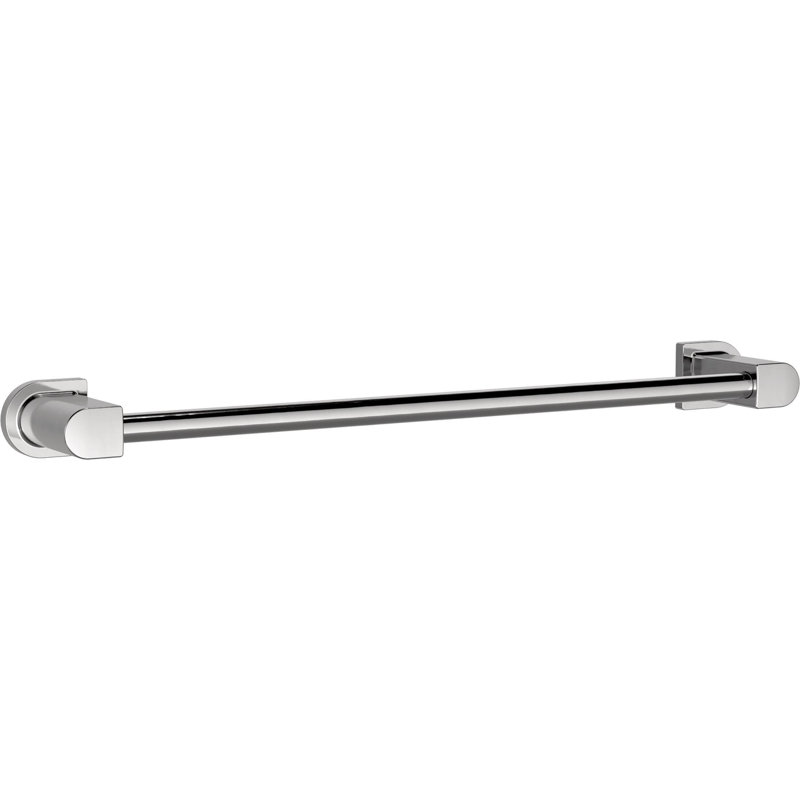 Barre à serviettes murale Xander 1, Chrome poli, H 1,69 po x L 19,93 po x P 2,98 po