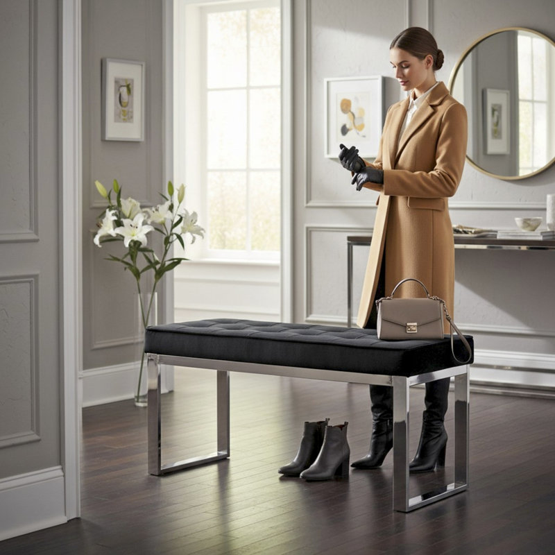 Dupont Polyester Upholstered Bench