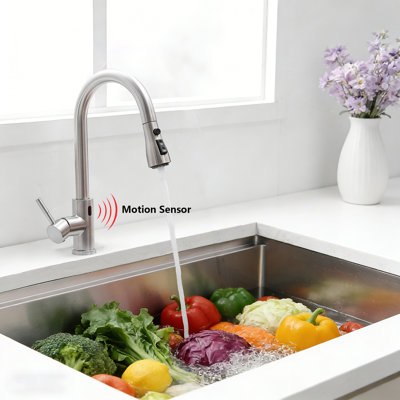 Touchless Kitchen Faucet With Pull Down Sprayer