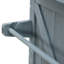 Chariot de cuisine d'extérieur classique: acier inoxydable et bois. Conception modulaire. 4 verrouillables. Gris-bleu Barre porte-serviette en bois massif avec porte-crochet magnétique